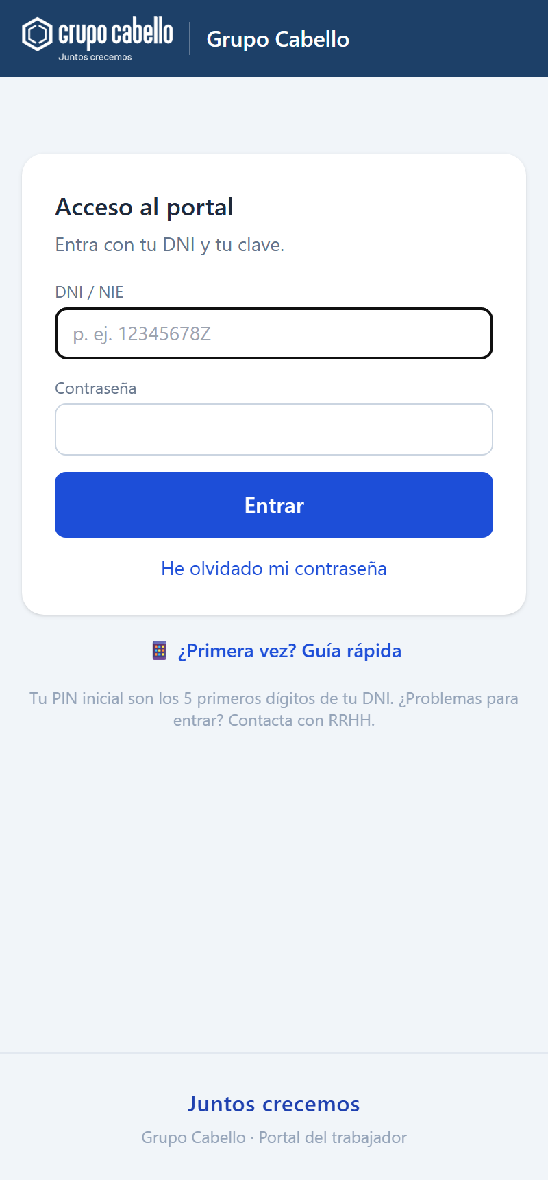 Entra con tu DNI